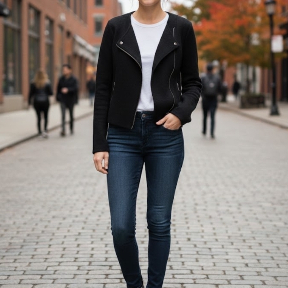 LOFT Black Textured Jacket